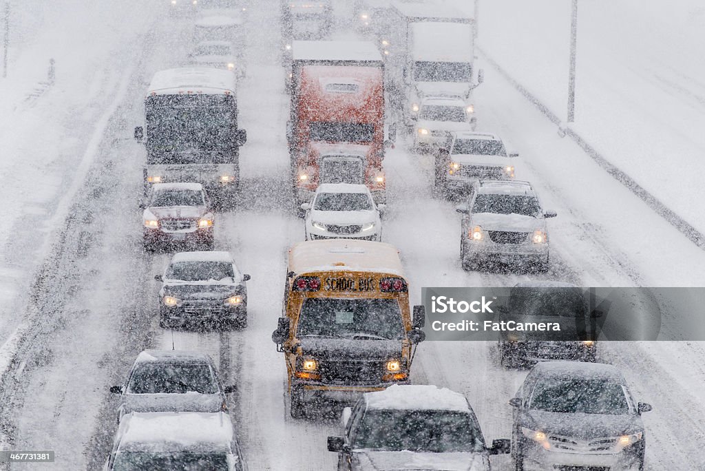 Das Fahren im Winter - Lizenzfrei Schnee Stock-Foto