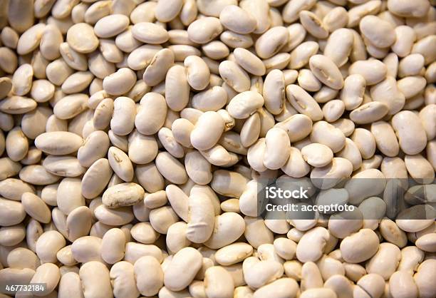 Background Of White Kidney Beans Stock Photo - Download Image Now - 2015, Agriculture, Backgrounds