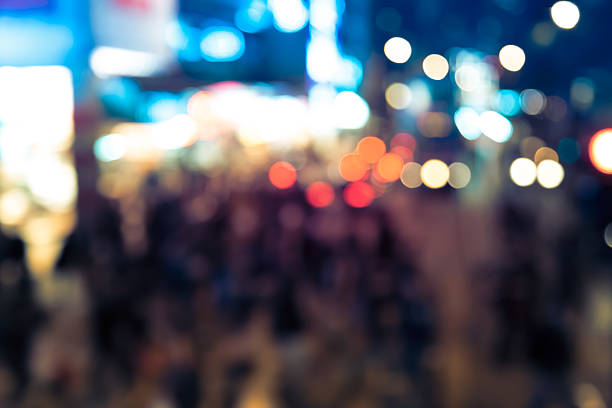 istock Abstract background of bokeh light at city night 467733260