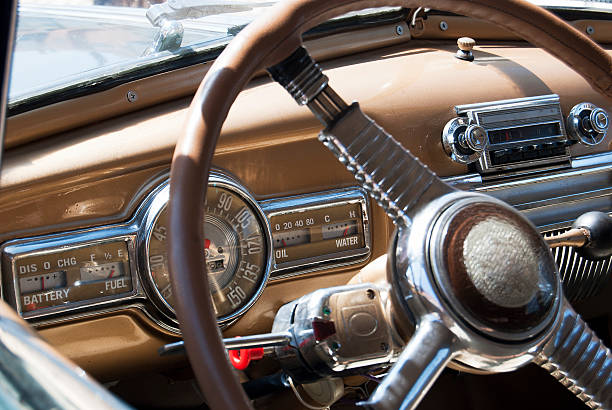 Dashboard of Classic American 60s car