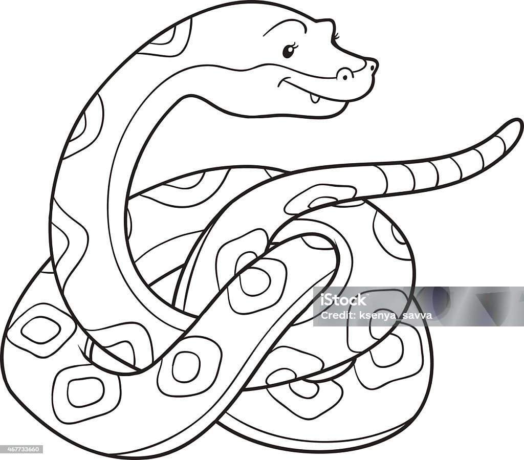Serpente Do Livro Para Colorir Com Tema Dos Números Ilustração do Vetor -  Ilustração de colorir, núme…