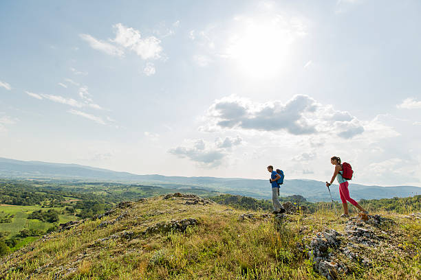 istock Young couple hiking on the mountain 467736304
