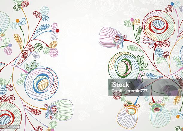 Floral Background Stock Illustration - Download Image Now - 2015, Abstract, Branch - Plant Part