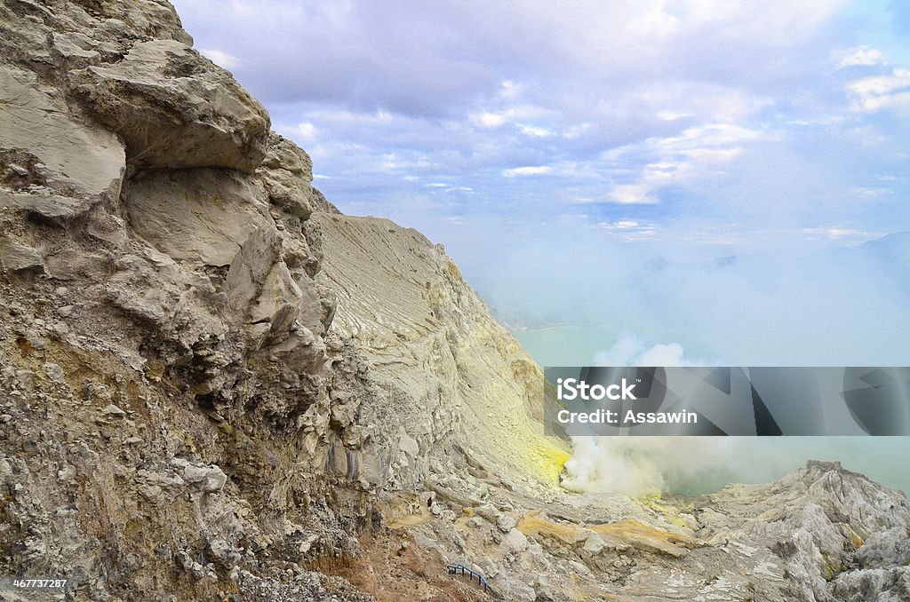 Kawah Ijen Вулкан, Java Остров - Стоковые фото Fumarole роялти-фри