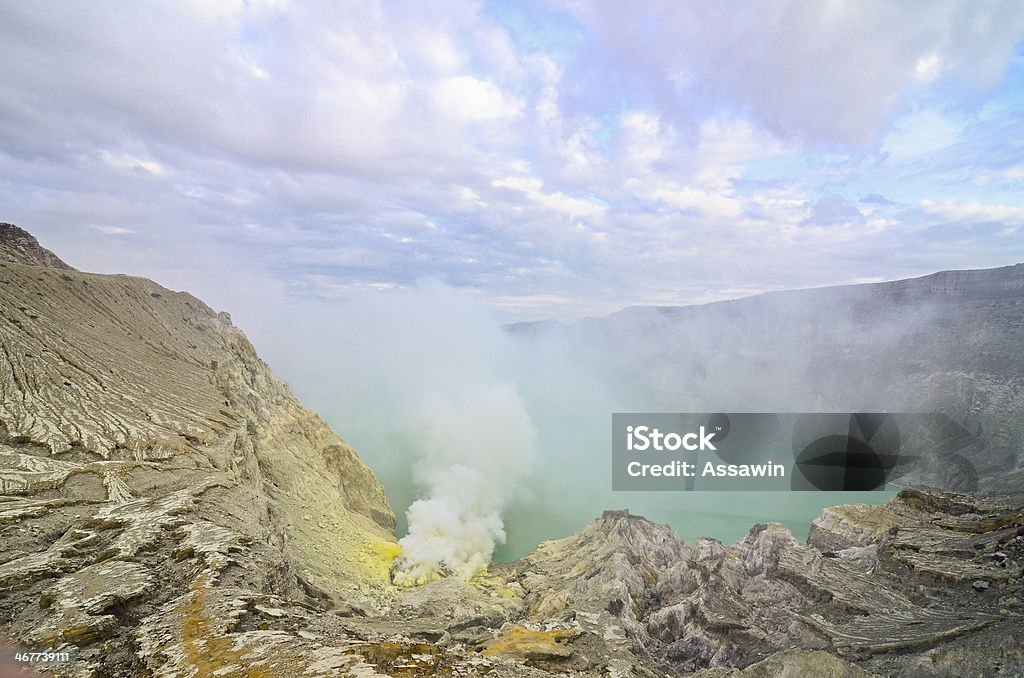 Kawah Ijen volcán de la isla, Java - Foto de stock de Acero libre de derechos