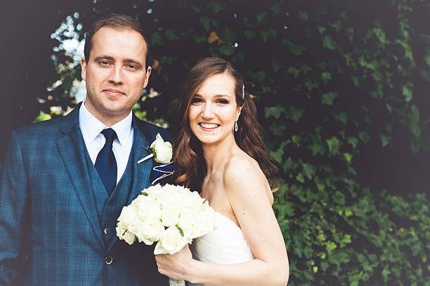 istock Bride and groom outdoors 467744224