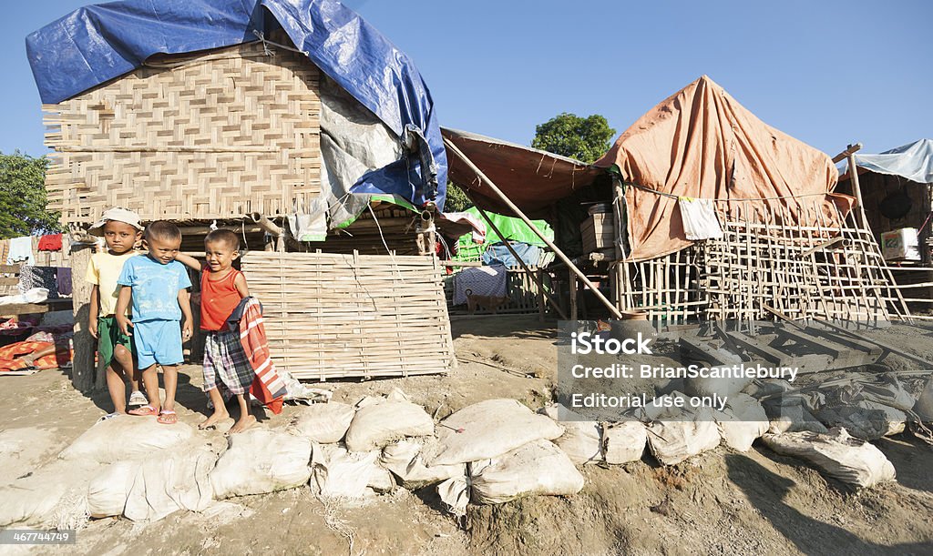 Leben auf Irrawaddy River, Myanmar. - Lizenzfrei Armut Stock-Foto