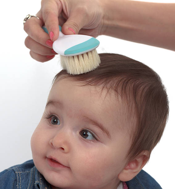 istock Mother brushing her baby with comb 467745016