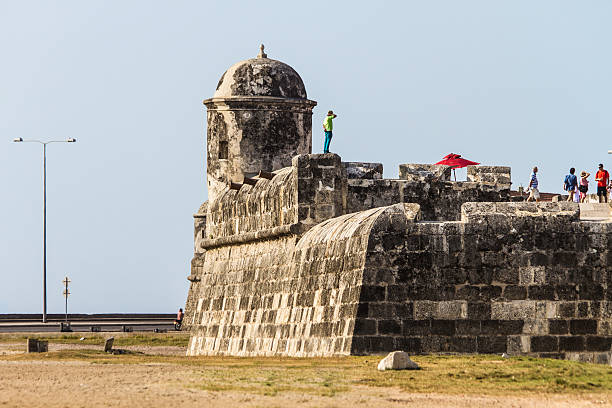 Castillo de San Felipe from afar in Cartagena Colombia on January 13/2021