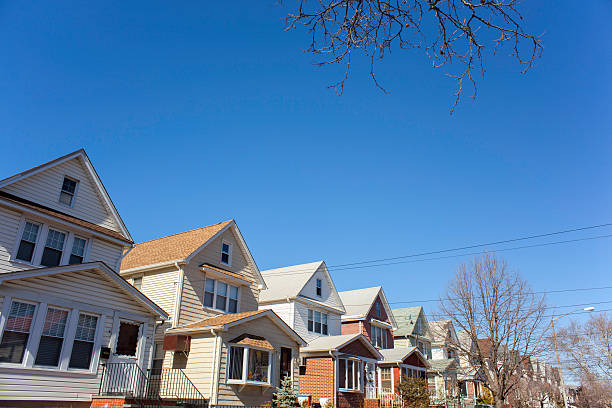istock Fourteen Identical Row Homes 467746364