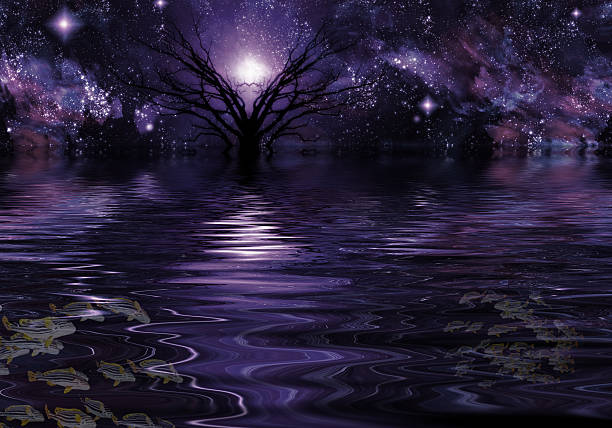 istock Deep Purple Fantasy Landscape 467750190