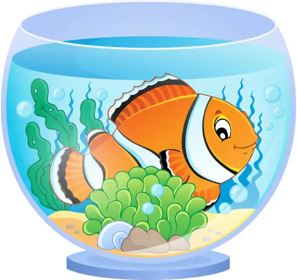 Vector illustration of Aquarium theme image 1