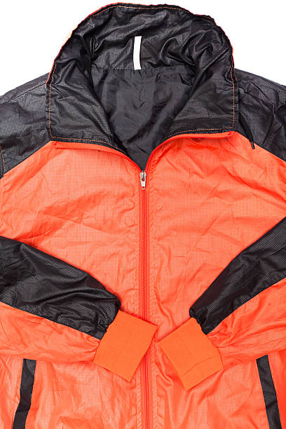 istock orange windbreaker track jacket full zip 467750982