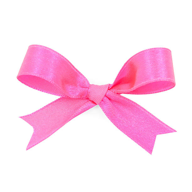 istock Pink satin gift bow ribbon 467751462