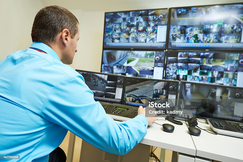 Sicurezza di videosorveglianza - Foto stock royalty-free di Misure di sicurezza