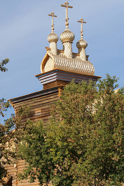 moscou, rússia, kolomenskoye.  igreja de madeira - kolomenskoye - fotografias e filmes do acervo