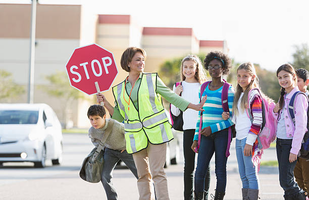 istock Children with school crossing guard 467753659