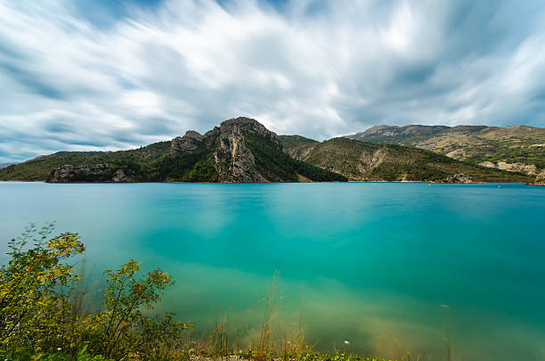 Lake Castillon stock photo