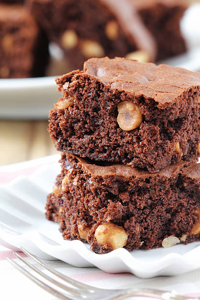 czekoladowe piegusy - nut pastry brownie hazelnut zdjęcia i obrazy z banku zdjęć