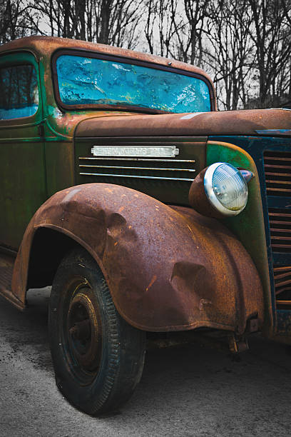istock Old Rusty Vintage Truck Vertical Closeup 467758632
