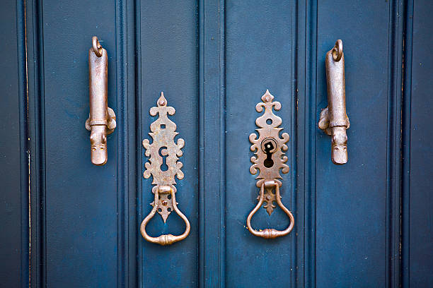 istock Monsaraz blue door 467758943