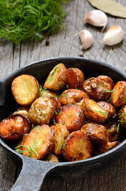 istock Roasted potato in a frying pan 467759051