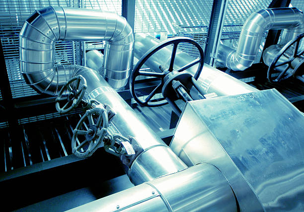 istock Industrial zone, Steel pipelines, valves and cables 467760392