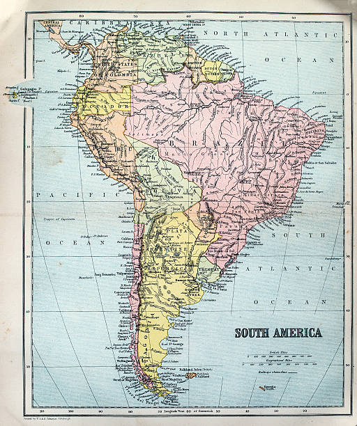 istock Antique Map of South America 467761175