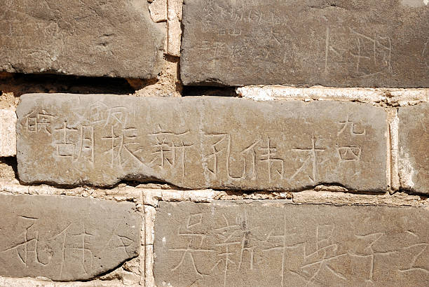istock Great Chinese wall inscriptions at Badaling 467764200