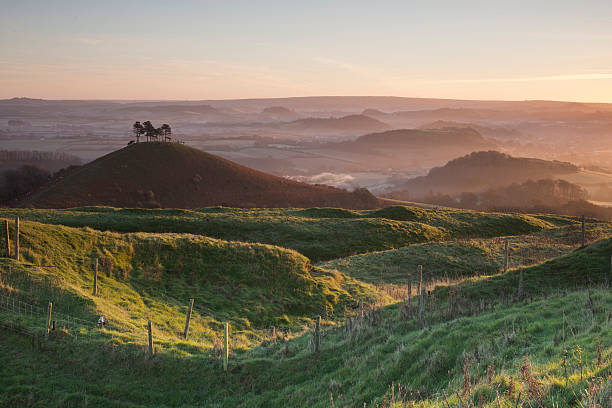 Colmers Hill at sunrise stock photo