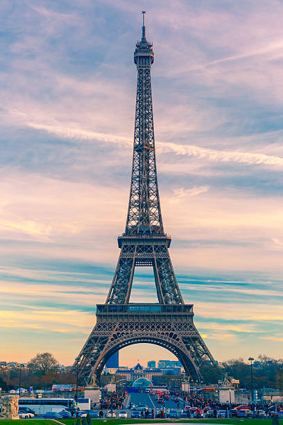 istock Eiffel tower at winter suset in Paris, France 467768806