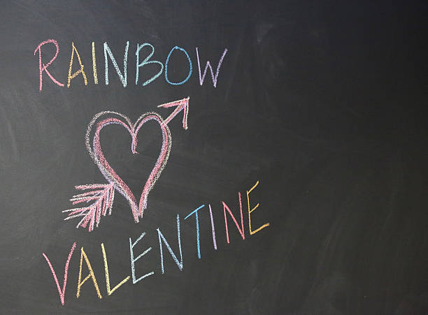 istock Gay Rainbow Valentine on chalkboard 467770189