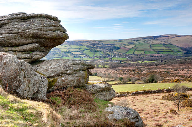 Rocks and Valley in Dartmoor.
