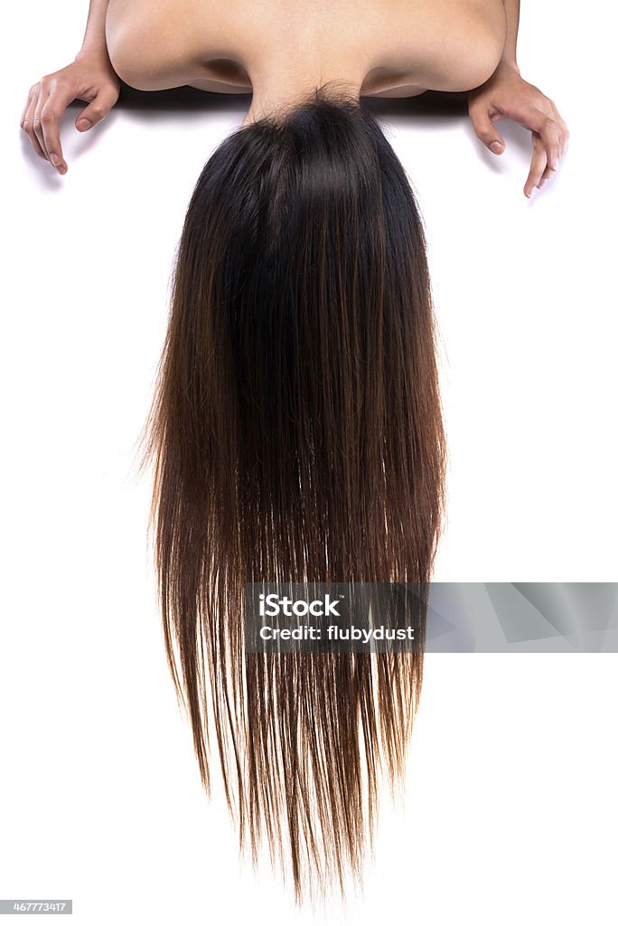 hanging cabelo - Foto de stock de Mulheres royalty-free
