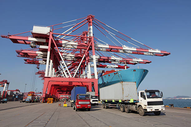 istock China Qingdao port container terminal 467773515