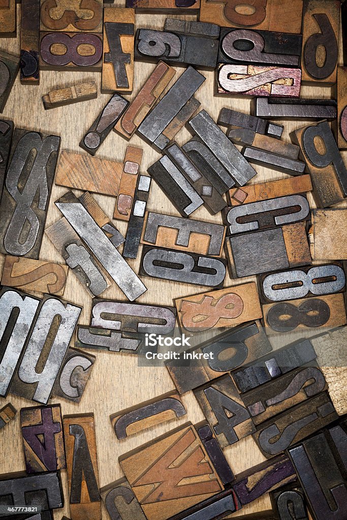 Деревянные буквами - Стоковые фото Johannes Gutenberg роялти-фри