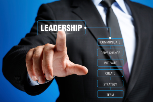 LEADERSHIP Concept on Interface Touch Screen
