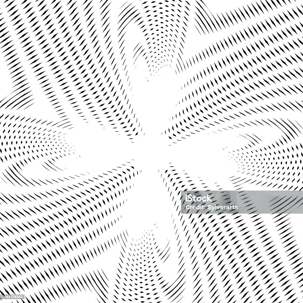 Optical illusion, moire background, abstract lined monochrome Optical illusion, moire background, abstract lined monochrome tiling. Unusual geometric pattern with visual effects. 2015 stock vector