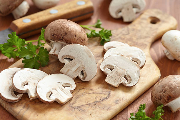 istock Fresh brown and white mushrooms 467779332