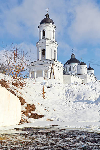 Orthodox Cathedral of Elijah the Prophet,  Soltsy. Russia stock photo