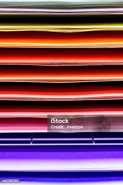 Multi Coloured Paper Rainbow Stock Photo - Download Image Now - 2015, Art And Craft, Art Product