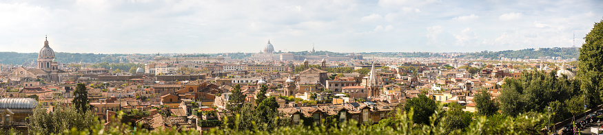 Rome panorama with Vatican city view