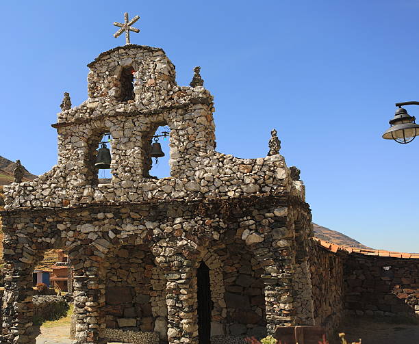 Stone Chapel Virgen de Coromoto Stone chapel located at more than 3,100 meters above sea level in Mucuchies, Merida State in Los Andes Venezolanos is a Venezuelan Cultural Heritage Site named after Coromoto Virgin. It was constructed entirely by hand by Juan Felix Sanchez and his helpers in a period of 80 years. They used stones, corals and cement to build it. merida venezuela stock pictures, royalty-free photos & images