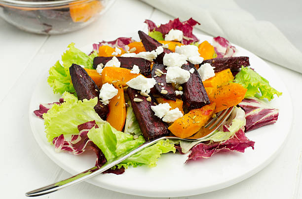 Salad with beetroot stock photo