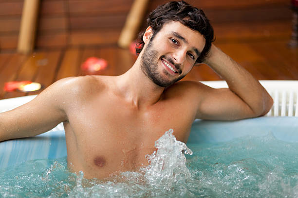 istock Man relaxing in a beauty farm 467798569