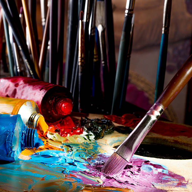 istock Oil Paint and Brusshes 467801620