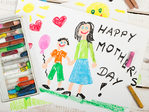 Happy mothers day card made by a child