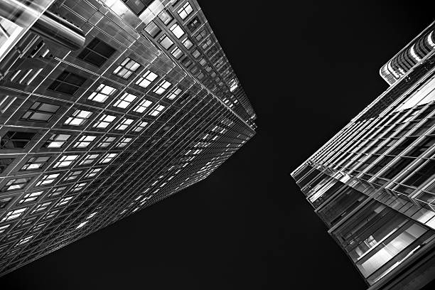 istock Skyscrapers at Canary Wharf by night, London, UK 467807366