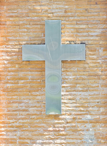 istock Stainless steel cross 467807870