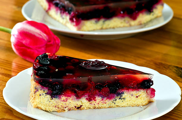 istock Jelly cake with fruits, raspberry blueberry, blackberry 467808594